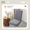 High-elastic Dining Chair Cover Jacquard Anti-slip Integrated Seat Cover Dust-proof Soft Stool Slipcover for Home Decoration