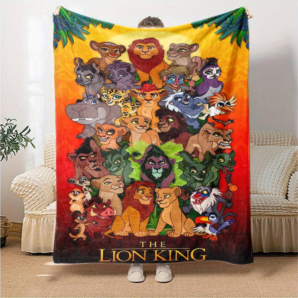 Lion Characters Collage Flannel Blanket Super Soft Warm Cozy Blanket For Sofa Bed Office Travel Allseason Home Decor Gift