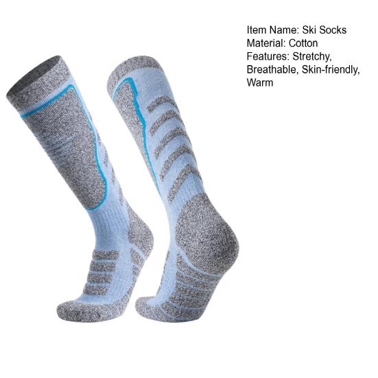 Thermal Ski Socks Women Winter Thickened Warm Socks Breathable Cotton Stretchy Sports Socks for Skiing Snowboarding