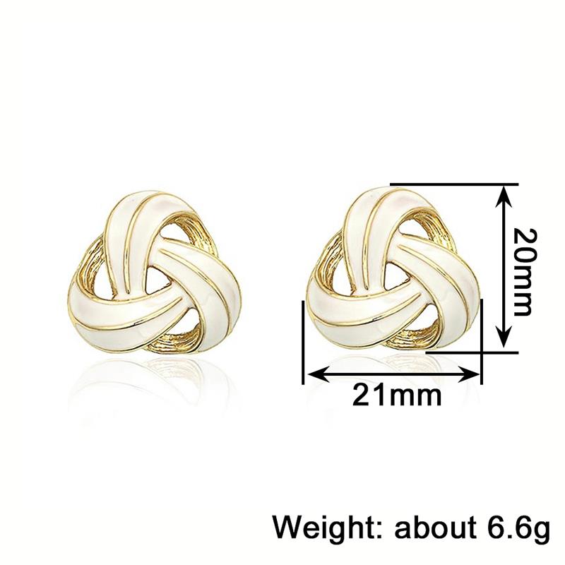 Xiaomi Huitan Cross Design Women Stud Earrings White Enamel Elegant Wedding Party Fashion Accessories Aesthetic Engagement Jewelry Gift