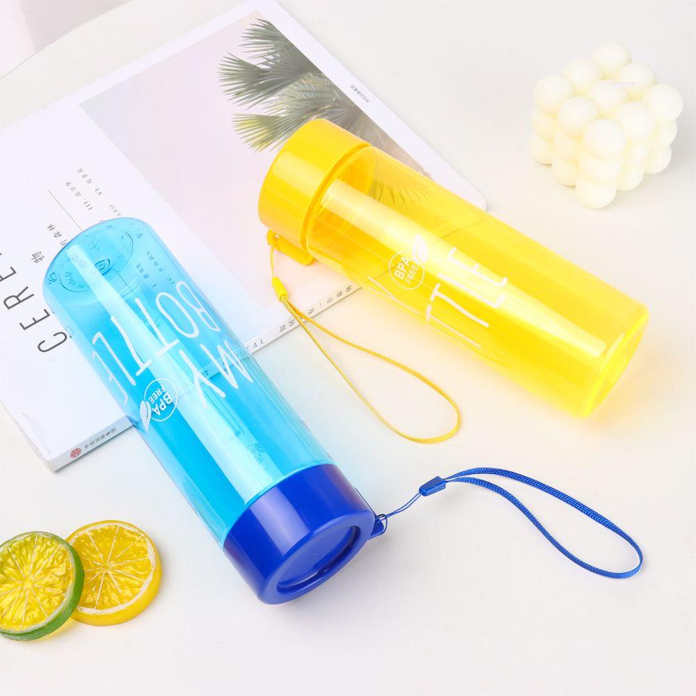 500ML Outdoor Portable Plastic Sports Water Bottle Transparent Coffee Juice Cup Drinking Cup