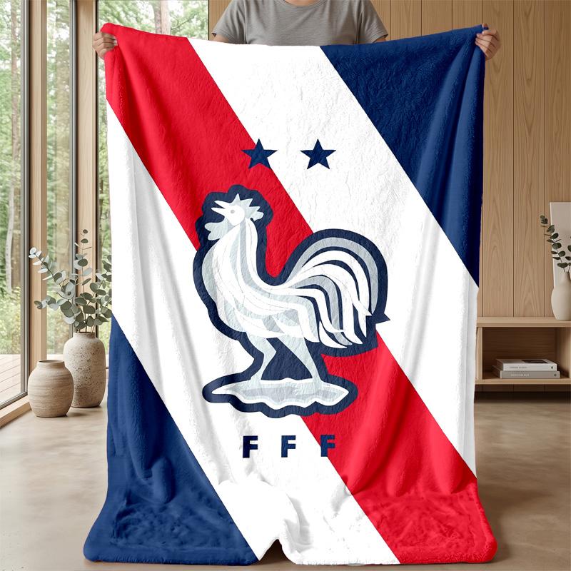 France national football team Theme blanket Soft Flannel Blanket Plush Throw Blanket Cozy Sofa Bed Blanket for Home Decor