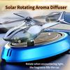Helicopter Solar Rotating Aroma Diffuser Car Air Freshener Alloy Perfume Bottle Holder Ornament Interior Decoration For Car