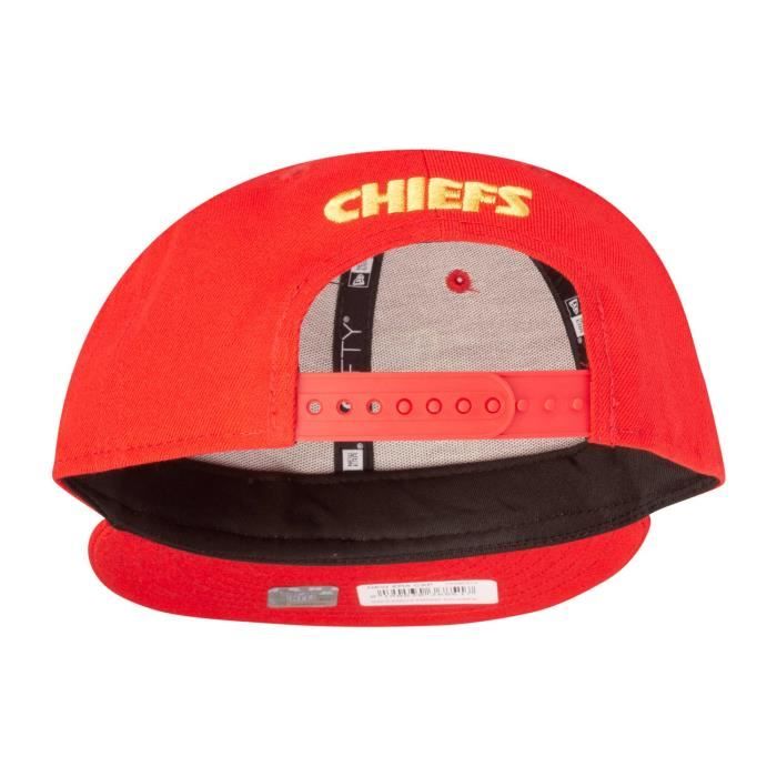 Casquette Snapback - New Era - 9Fifty - Kansas City Chiefs - Rouge Et Or - 100% Polyester