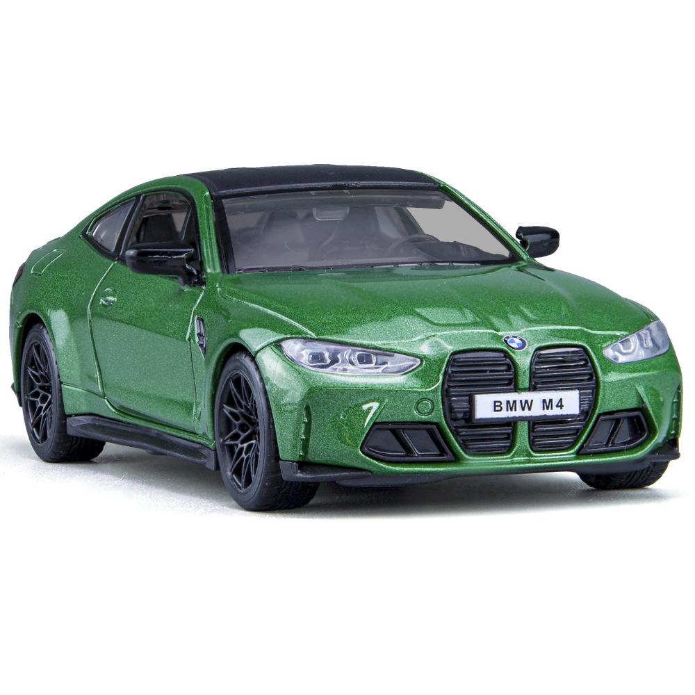 Литая под давлением модель автомобиля M4 в масштабе 1/32, игрушечный автомобиль с откатным механизмом со звуком и светом для детей, коллекция подарков для мальчиков и девочек