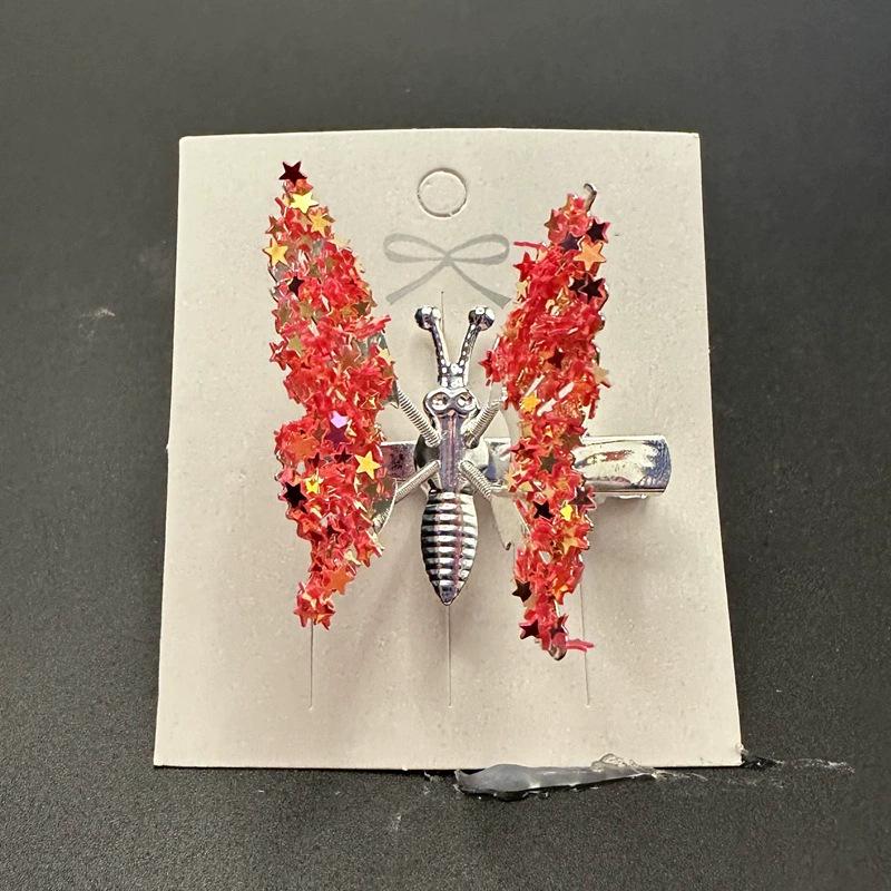 Заколка для волос «Крылья бабочки» для девочек - Новый корейский стиль, аксессуар для простых причесок