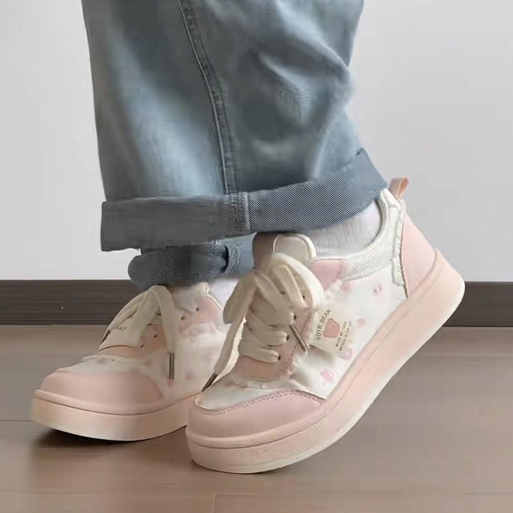 Dopamine Summer Breathable Board Shoes Women's New Platform White Shoes Trendy Versatile Niche Bread Shoes