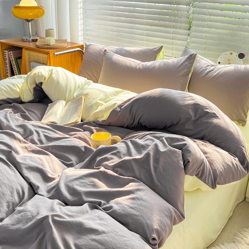 Постельное белье Покрывало с наволочкой простыня односпальное постельное белье пододеяльник Постельное белье с застежкой-молнией Queen/King