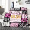 90Th Birthday Celebration Cozy Blanket Soft Warm Cozy Great for Sofa Couch Office Bed Picnics Four Seasons Universal Stylish Y27