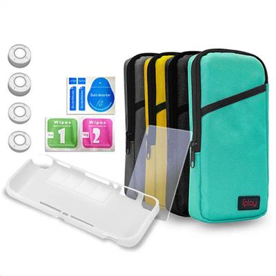 Сумка для переноски Nintendo Switch Lite с защитным чехлом из нейлонового силикона для захвата руки, защитой экрана из закаленного стекла и упорами для большого пальца для Switch Lite