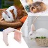 Chinchilla Tunnel Soft Plush Habitat House Decoration Animal Tunnel With Acrylic Door For Hedgehog Chinchilla Hamster Chewing