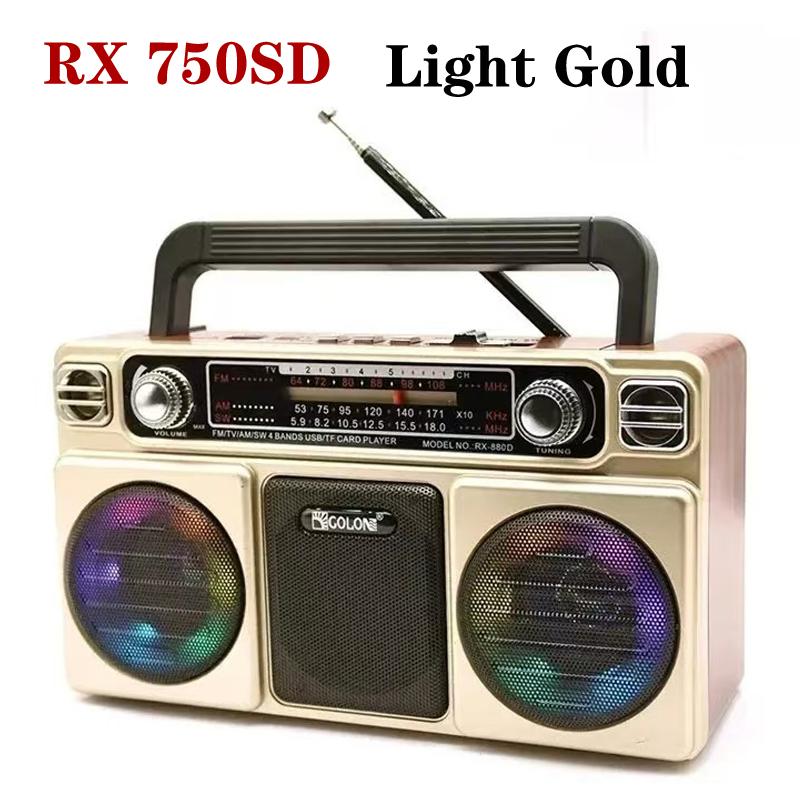 RX-65SD Новый портативный ретро AM/FM/SW 3-диапазонный радиоприемник Беспроводной стерео Bluetooth-динамик Уличная солнечная зарядка U-дисковая карта радио