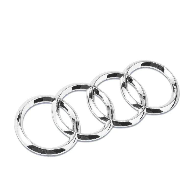 4 ring Logo Badge Car Front Grille Rear Trunk Emblem Stickers For tt A1 A3 A4 A5 A6 A7 Q3 Q5 Q7 S3 S4 S5 S6 RS3 RS4 RS5 RS6 TT