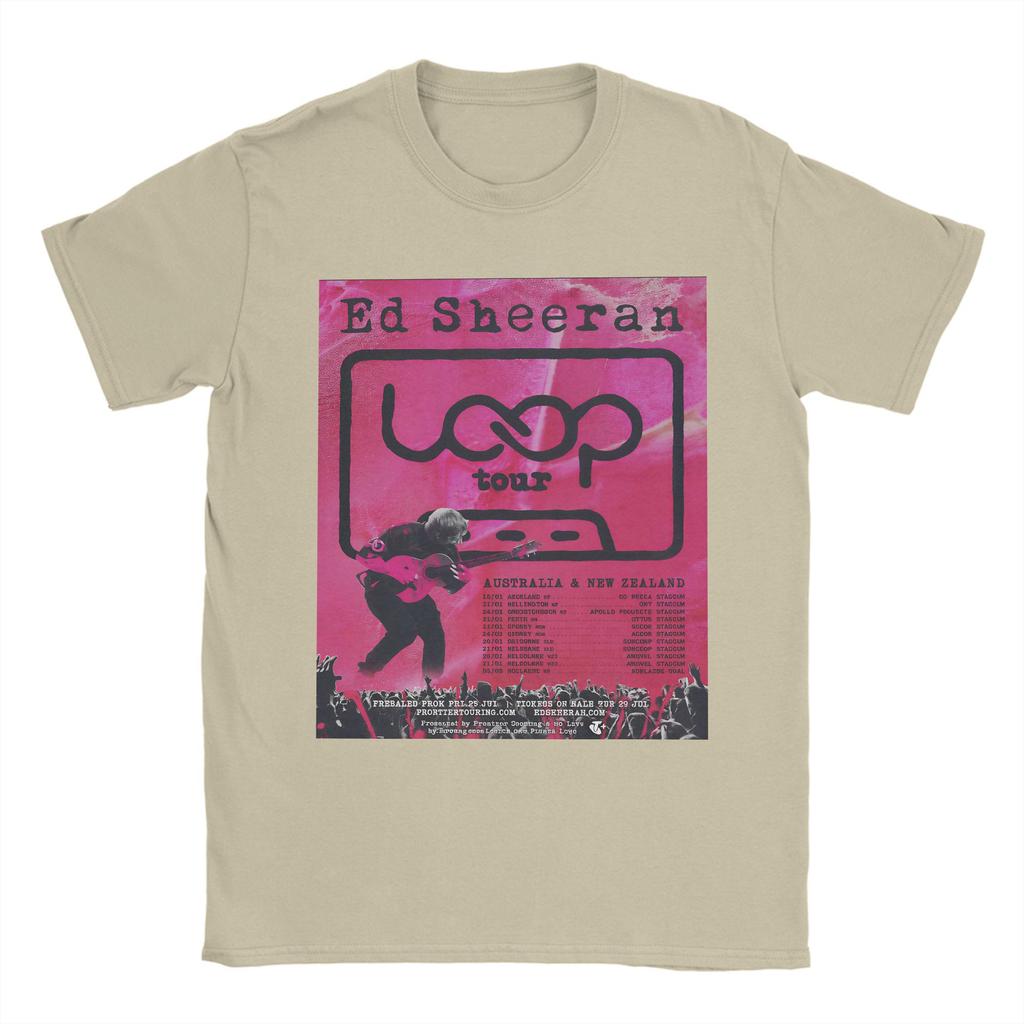Ed Sheeran Loop Tour 100 Cotton T Shirt For Couple Summer Vintage T Shirts Oneck Leisure Tee Shirt Oversized Design Clothes