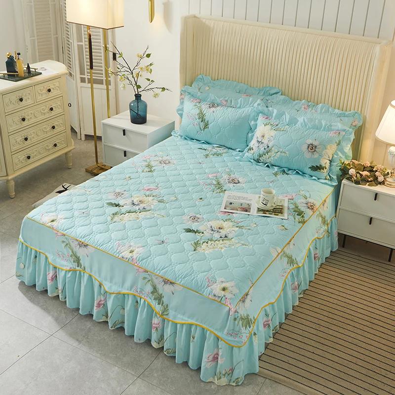 1 шт. простыни для кровати, толстые теплые эластичные наматрасники Queen, покрывало, юбка для кровати, свадебная юбка без наволочки