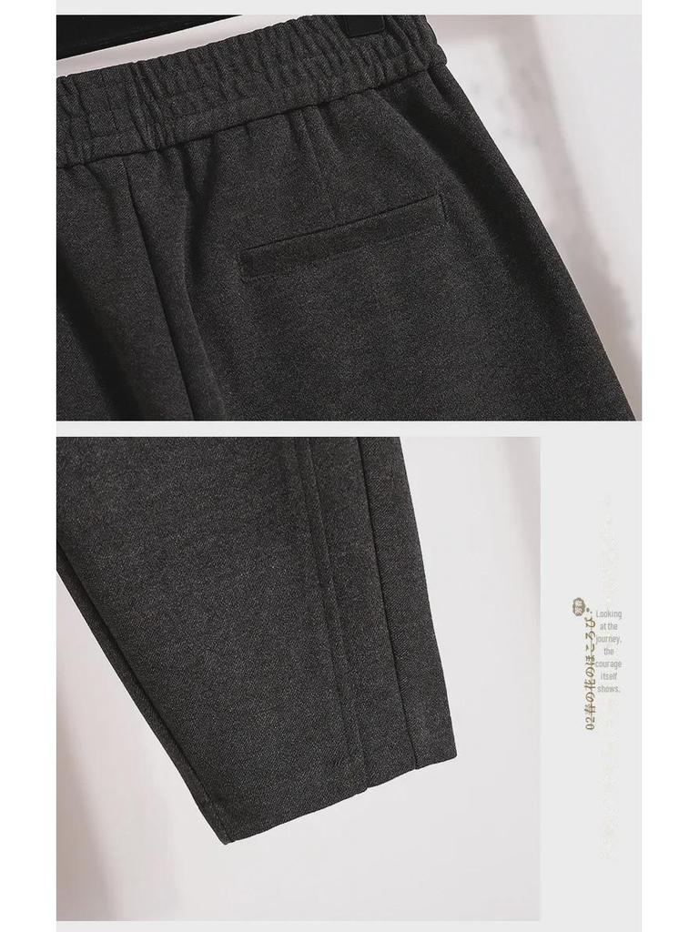 Women's Large Woolen Harem Pants - Autumn/Winter 2023 Relaxed Fit, Slim Straight Leg