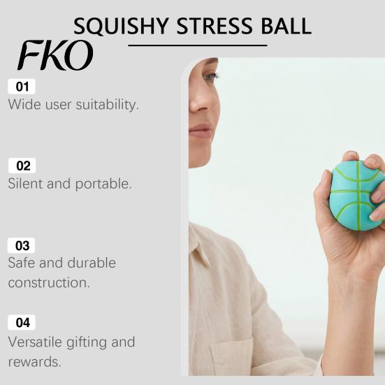 Durable Squeeze Ball Soccer Basketball Stress Ball, TPR Fidget Toy for Adults Kids, Soft Decompression Anxiety Relief, Party Birthday Gift Reduction