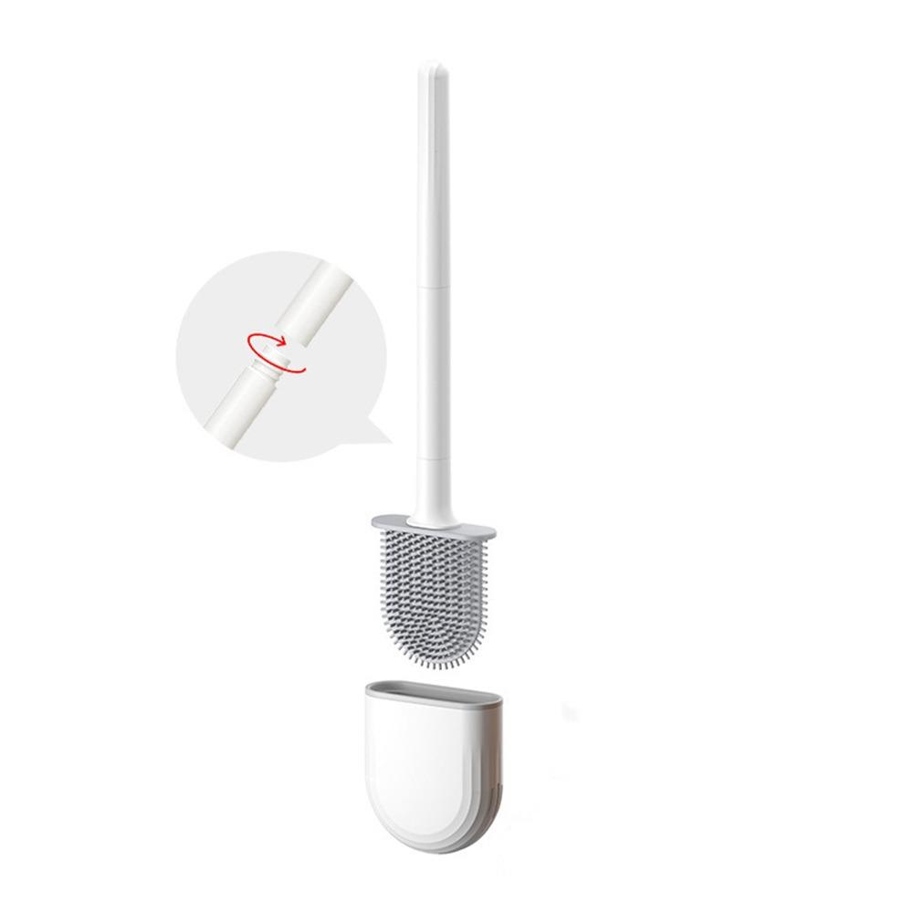 Силиконовая щетка для чистки с длинной ручкой, настенный артефакт для ванной комнаты, чистка туалета