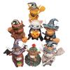 Halloween Tabletop Ornament Resin Christmas Highland Cow Statue Funny Decorative Cow Figurine Cute Animal Sculpture Party