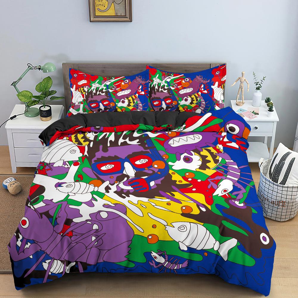 UFO Pattern Duvet Cover Set Mysterious Alien 3D Print Polyester Comforter Covers King Size for Kids Boys Girl Teen Bedding Sets