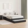 Storage Bed Frame Black Oak Effect 120 cm