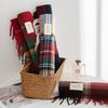 Christmas Scarf Autumn/Winter Warm Women's Korean Edition Versatile New Year Gift Checkered Shawl Imitation Cashmere Tassel Checkered Neck