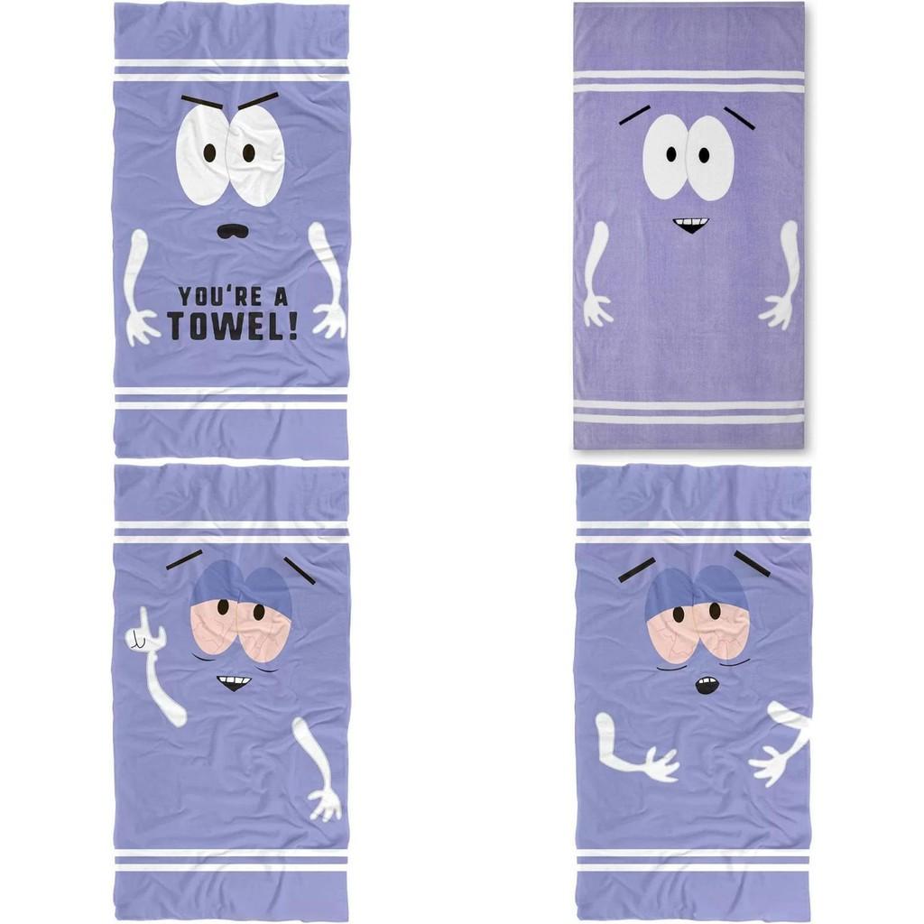 Мультяшное банное полотенце South Park с выразительным рисунком, супервпитывающее, быстросохнущее, для детей, для пляжа