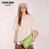 Женская футболка TonLion с коротким рукавом и логотипом TS из чистого хлопка