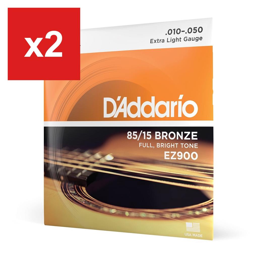 Струны для акустической гитары D'Addario EZ900 85/15 Американская бронза Extra Light .010-.050