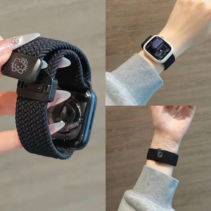 Магнитный плетеный ремешок для Apple Watch - Спортивный дизайн с кошкой