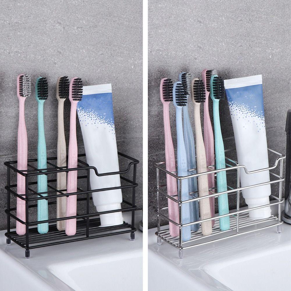 Arranged Space Saving Toothbrush Holder Vanity Countertops Storage Rack Kitchen Organizer Stand