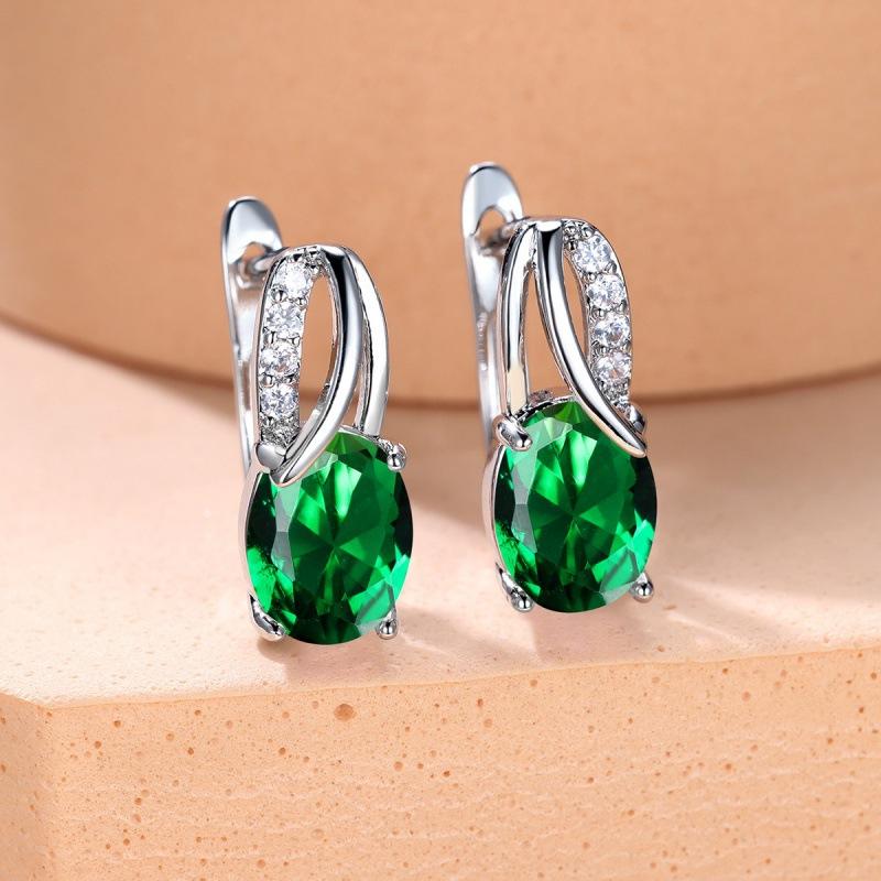 New Women Elegant Temperament Earrings Anniversary Gift Custom Jewelry Accessories Zircon Earrings