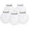 5pcs 500ml Christmas Candy Jar Ball Shaped Candy Cookie Snack Chocolate Packing Bottle Container New Year Decoration
