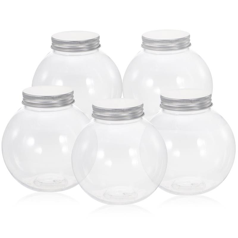 5 шт. 500 мл Рождественская банка для конфет в форме шара, конфет, печенья, закусок, шоколада, упаковка, бутылка, контейнер, новогоднее украшение