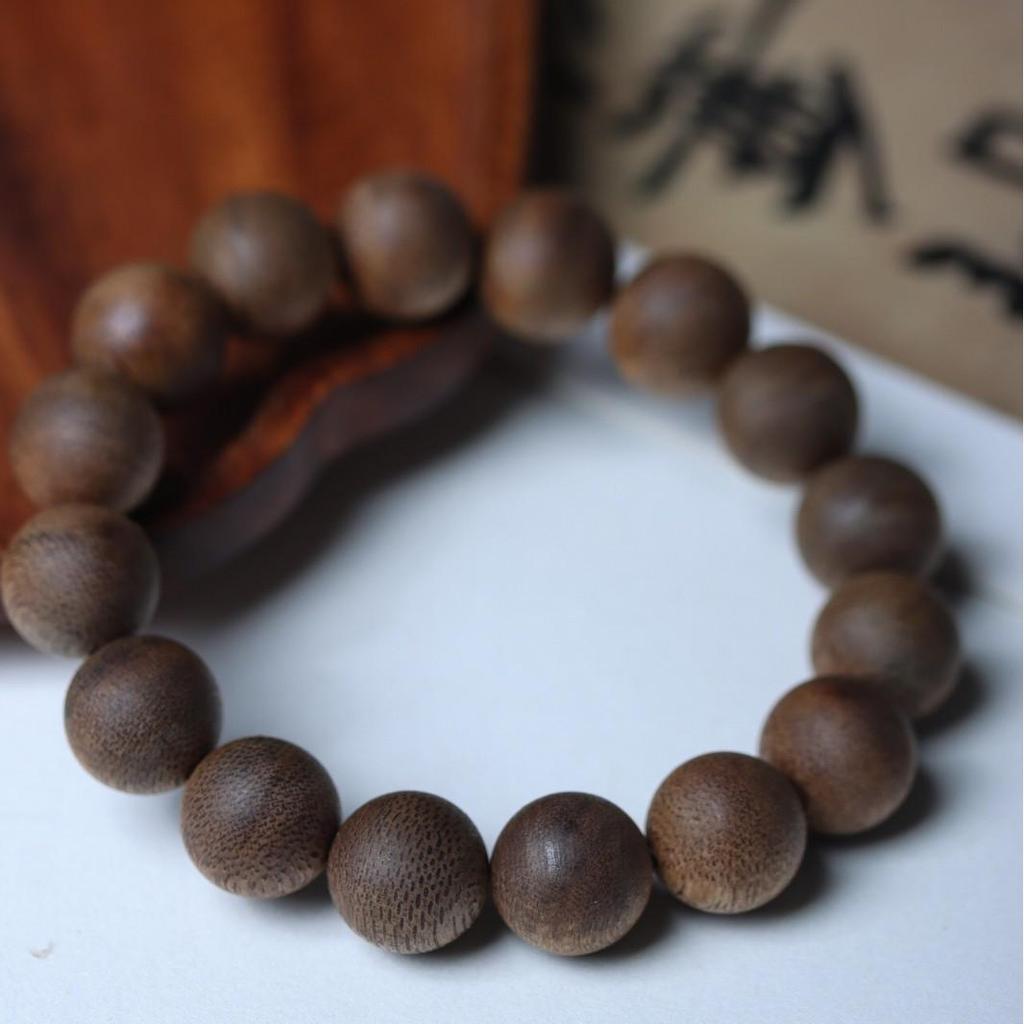 Hainan Agarwood Beads Bracelet - Natural Green Qinan, Multi-strand for Men & Women, Gift for Partner
