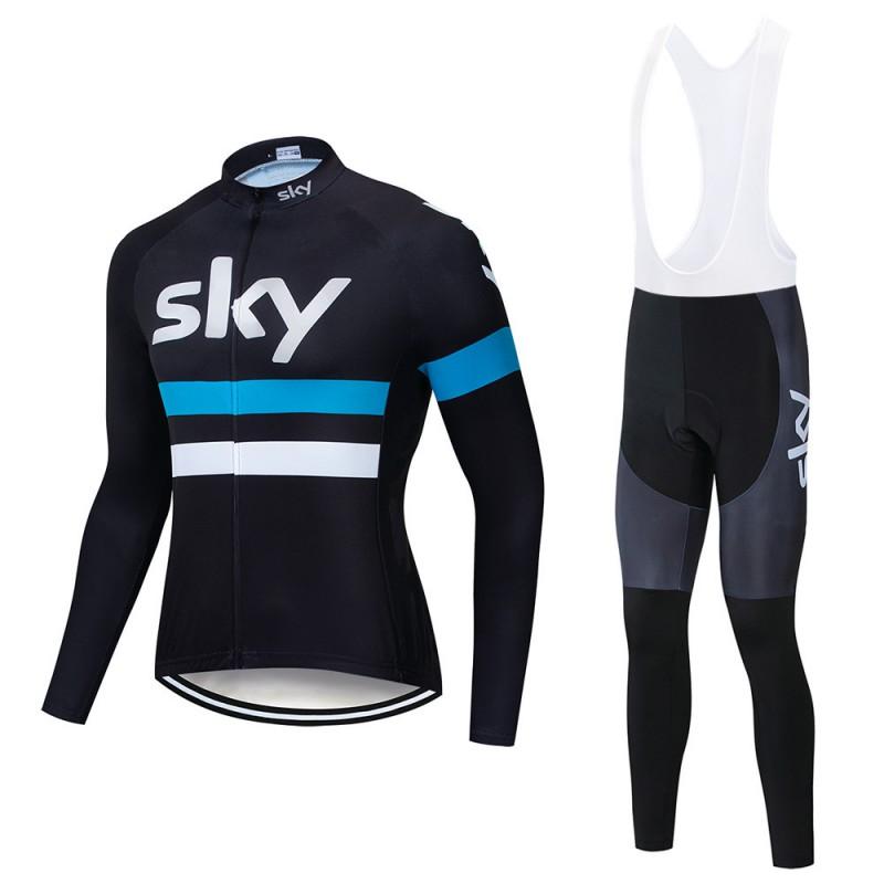 Men Women Cycling Jersey Set Long Sleeve Breathable Bib Kit Mountain Road Bike Riding Sportswear
