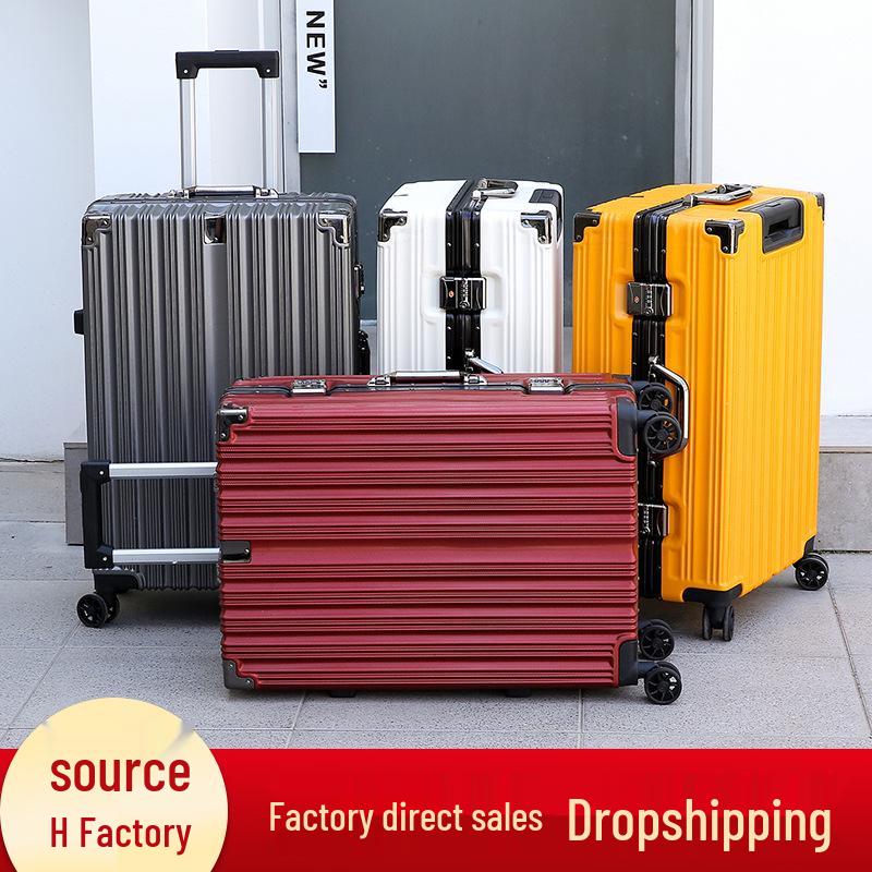 26-дюймовый алюминиевый чемодан с устойчивостью к падениям и износу, универсальные бесшумные колеса - Идеально подходит для женских путешествий