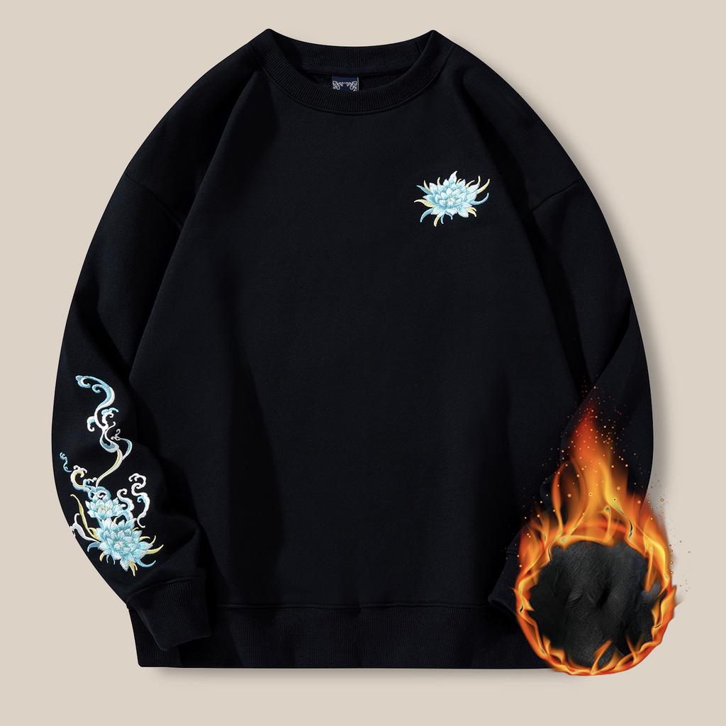 Толстовки мужские с круглым вырезом модные печатные толстовки с длинным рукавом свободные бархатные толстовки топы повседневные