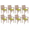 Day and Night - Day and Night Stackable Garden Chairs 8 Units Solid Teak Wood with Cushions