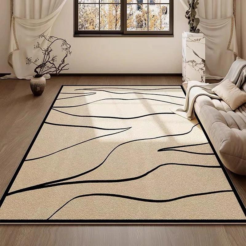 Modern Style Carpets for Living Room Large Area Bedroom Decor Black and White Carpet Soft Rug Easy To Clean Minimalist Mat