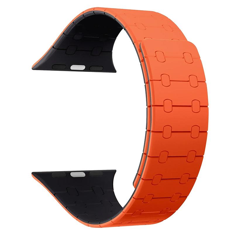 Силиконовый магнитный ремешок для Apple Watch Band Ultra 2 49 мм 44 мм 40 мм S10 46 мм 42 мм 41 мм 45 мм Браслет IWatch Series 9 8 7 6 SE 5