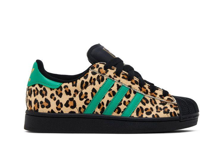 adidas Superstar Black Green Leopard (Women's)
