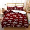 Merry Christmas Snowflake Duvet Cover Bedding Set 3pcs Lightweight Microfiber 1 Duvet Cover 2 Pillowcase,Soft,Extremely Durable