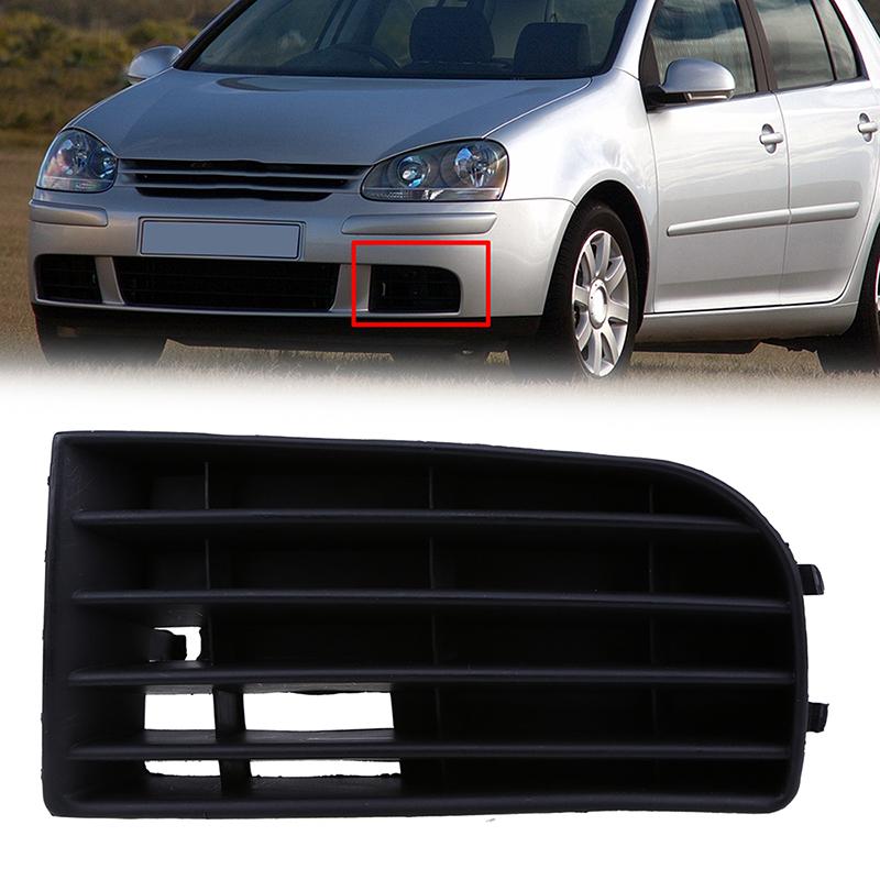 Front Bumper Lower Grille Replacement for VW Golf 5 MK5 2004-2009,ABS Black Car Exterior Fog Light Vent Cover Trim