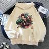 Demon Slayer Japanese anime hoodie 2000s Japanese style Y2k men's fashion casual hoodie Harajuku cartoon hoodie