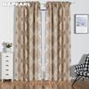 1PC Fashion Jacquard Tulle Curtain European Style Sheer Brown Grey Curtain For Kitchen Living Room Home Decor