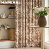 1 шт. NAPEARL Французская деревня Блэкаут Шторы Ручная роспись Цветочный принт Штора для окна для спальни Гостиной Домашний декор