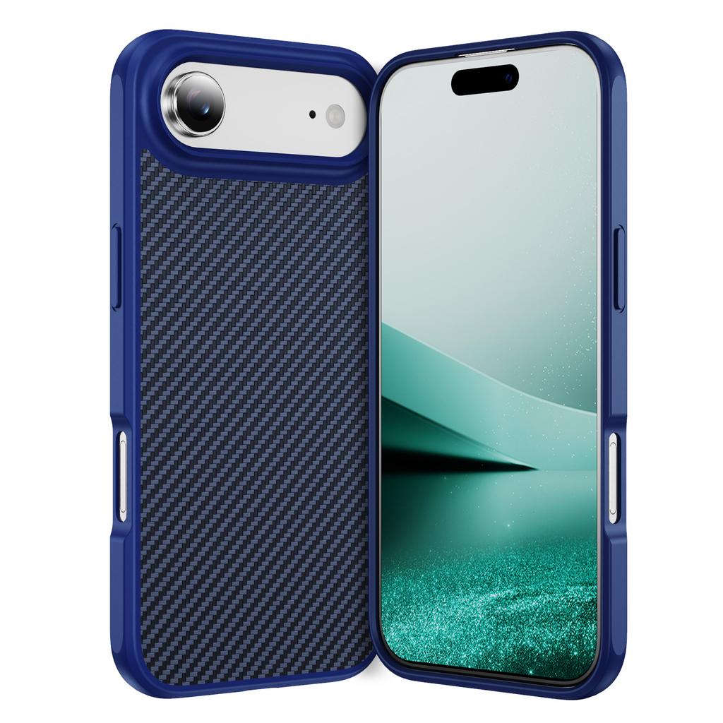 Для iPhone Air Чехол Текстура углеродного волокна ПК+ТПУ Чехол для телефона Совместим с MagSafe