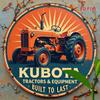 Винтажная металлическая жестяная табличка с изображением трактора Kubota, ретро-декор для стены с сельскохозяйственной техникой, для гаража, мужской комнаты