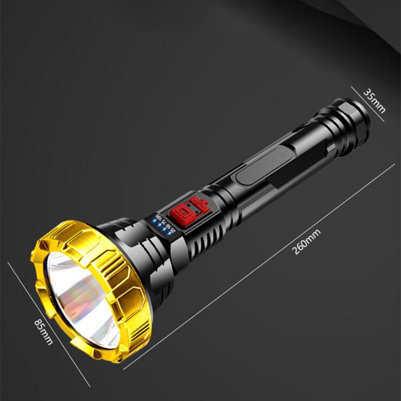 Super Bright Tactical Rechargeable Led Flashlight With Built-In Battery